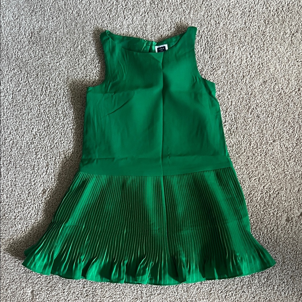 Janie and Jack Vibrant Green Pleated Dress